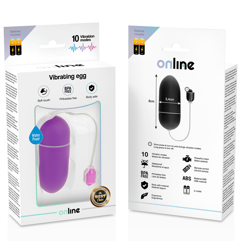 Online - Waterproof Vibrating Egg Purple