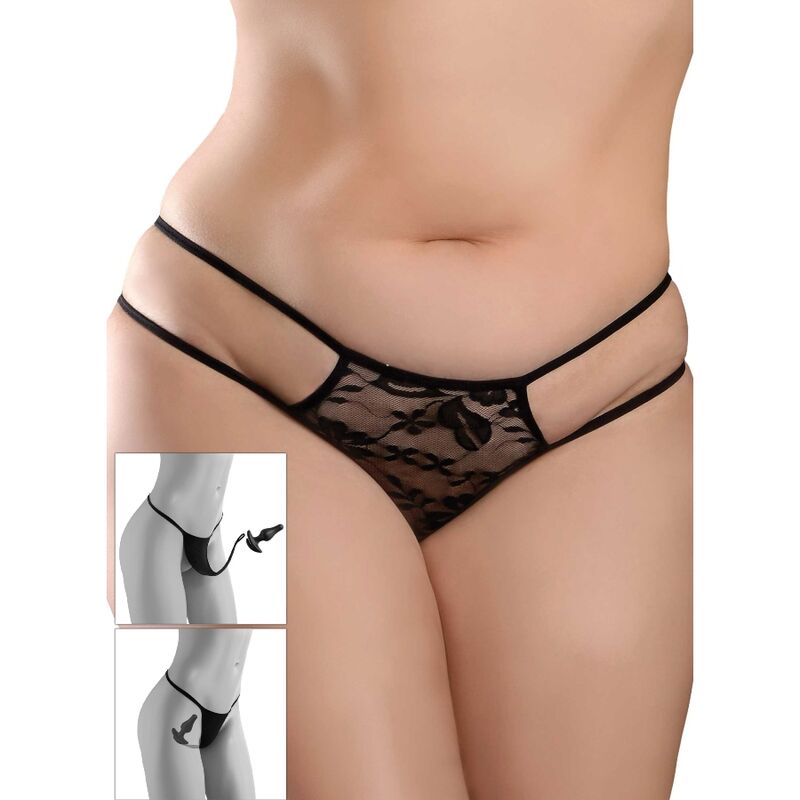 Hook Up Panties - Crotchless Pleasure Pearls Size Xl/Xxl