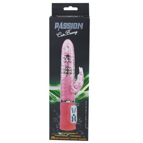 Baile Cute Bunny Vibrator offers 10 functions of vibration and rotation with dual stimulation. Soft TPR, metal balls, and clitoral bunny for deep, irresistible pleasure.4