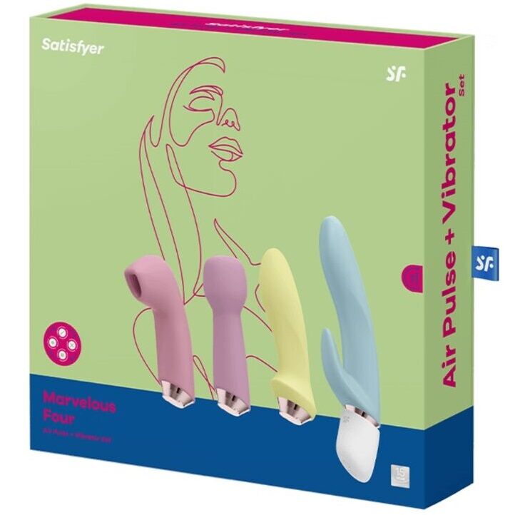 SATISFYER - DelighToys Satisfyer Marvelous Four Vibrator & Air Pulse Set