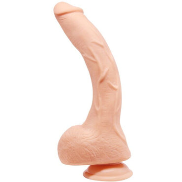 Baile Beautiful Jack Dildo features a 26cm curved shaft, soft skin-touch TPR, lifelike texture, and strong suction cup for deep, hands-free G-spot pleasure.1