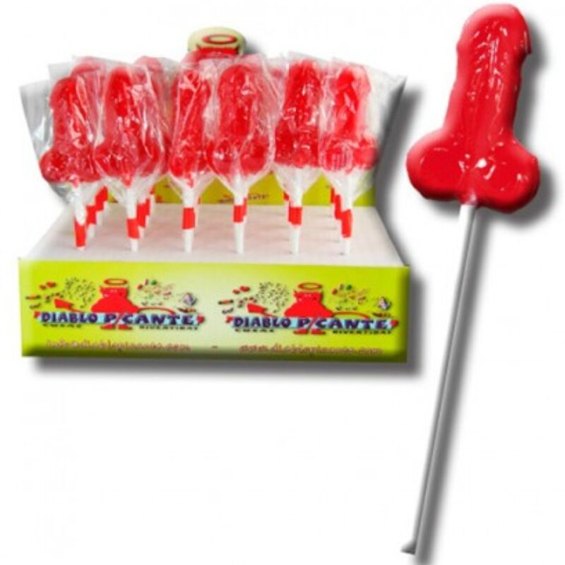 DelighToys - Diablo Goloso – Strawberry Flavored Gummy Lollipop