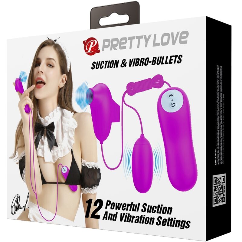 PRETTY LOVE - Dual Mode Vibrating and Suction Mini Bullet
