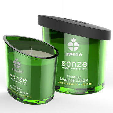 SWEDE - Senze Arousing Massage Candle by DelighToys – Lemon, Pepper,