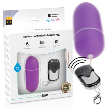 Online Remote Control Vibrating Egg, 10 Vibration Modes – Vibrators – PINK L – product photo 2