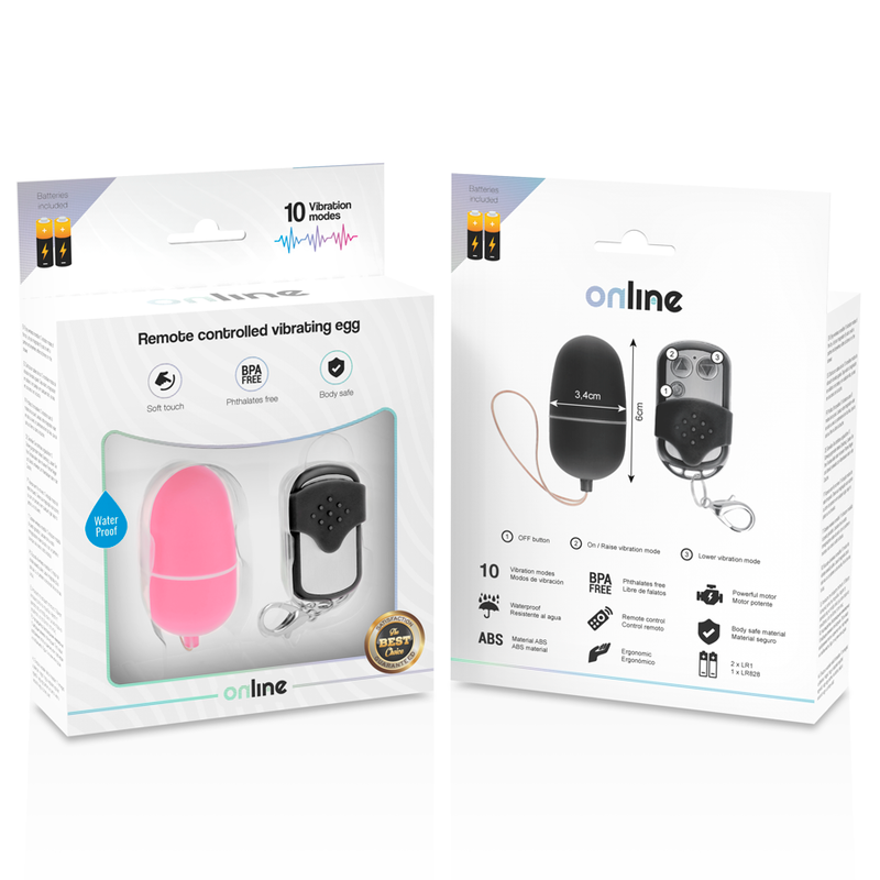Online - Remote Control Vibrating Egg M Pink