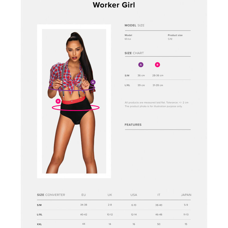 Obsessive - Worker Girl Sexy Worker Costume L/Xl