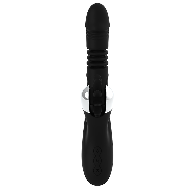 BLACK&SILVER - DelighToys Black&Silver Bunny Reed Up & Down Vibe