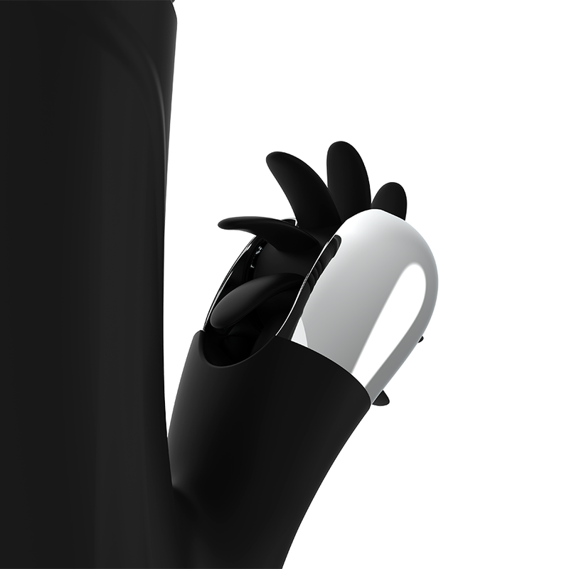 BLACK&SILVER - DelighToys Black&Silver Bunny Reed Up & Down Vibe