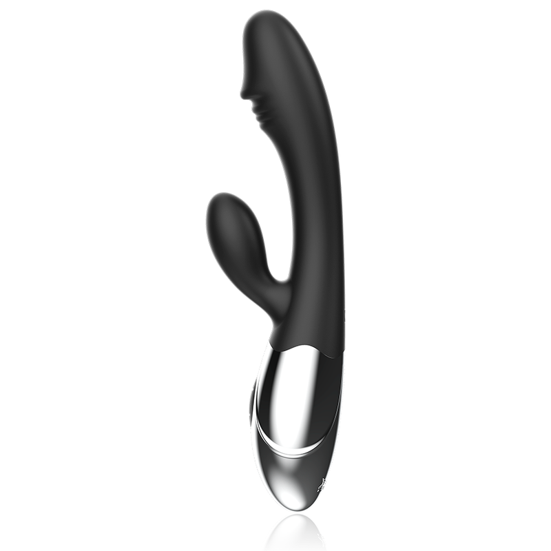 Experience deep pleasure with the Black Silver Kaleb Stimulating Vibe. Dual motors, USB rechargeable, body-safe silicone, and premium design for the most satisfying orgasms.5
