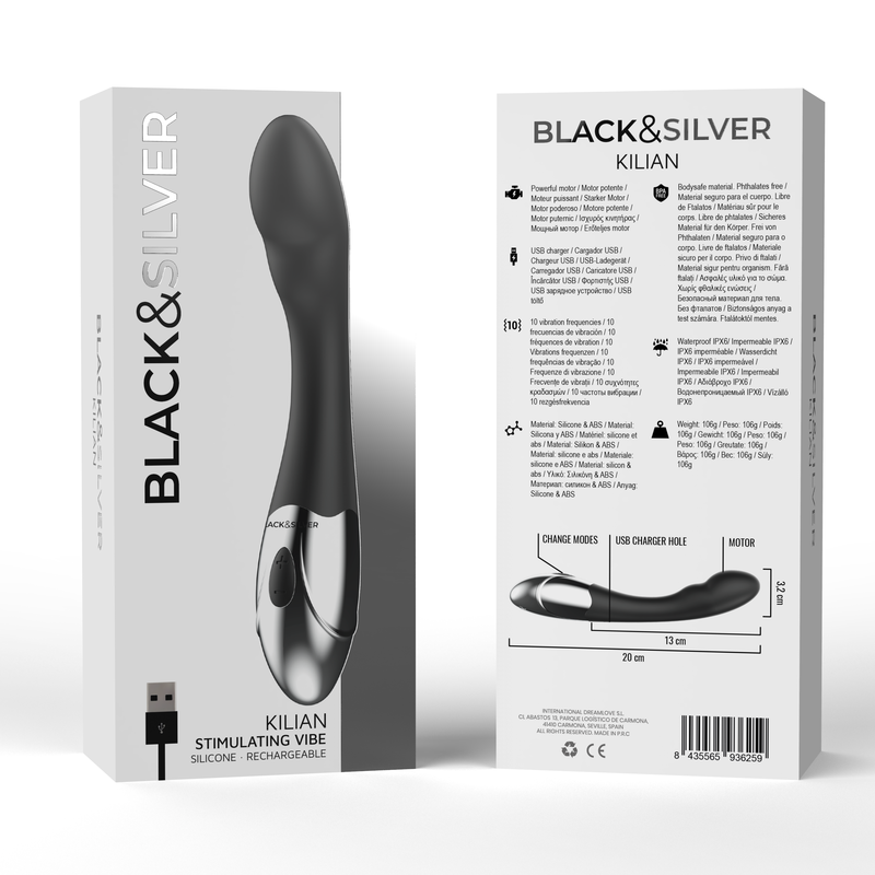 BLACK&SILVER - Kilian Stimulating Vibe by DelighToys