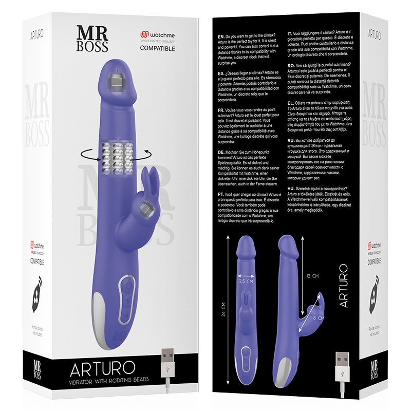 DelighToys - Mr Boss – Arturo Vibrator & Rotator Watchme Wireless Technology Compat