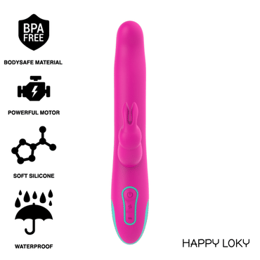 HAPPY LOKY - Pluto Rabbit Vibrator Rotating Pearls and Watchme Wireles