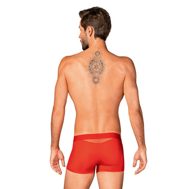 Obsessive Boldero Sheer Mesh Boxer Briefs with Pendant – Men's Lingerie – product photo 2