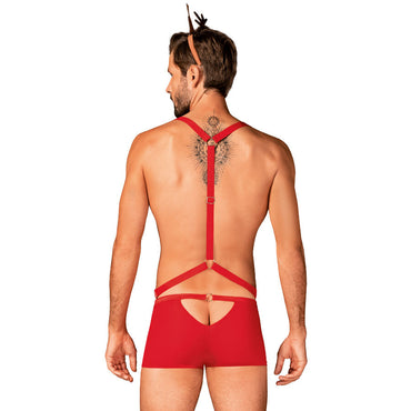 Obsessive Mr Reindy Men's Harness and Briefs Costume Set – Strap-ons & Harnesses – S/M – product photo 2