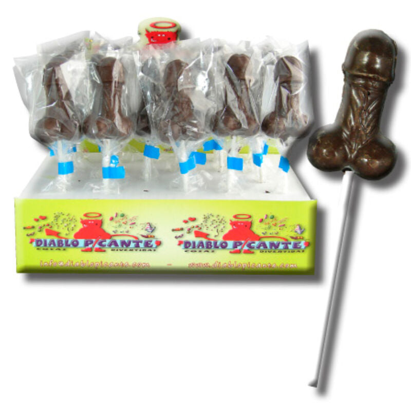 DelighToys - Diablo Picante – Dark Chocolate Novelty Lollipop