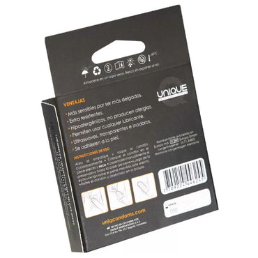 Uniq Classic Ultra-Thin Non-Latex Condoms – 3 Pack – Condoms – product photo 2