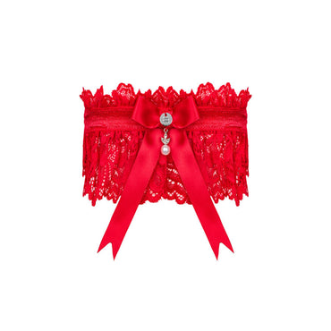 Obsessive Amor Cherris Red Lace Garter – Stockings & Garter Belts – product photo 2