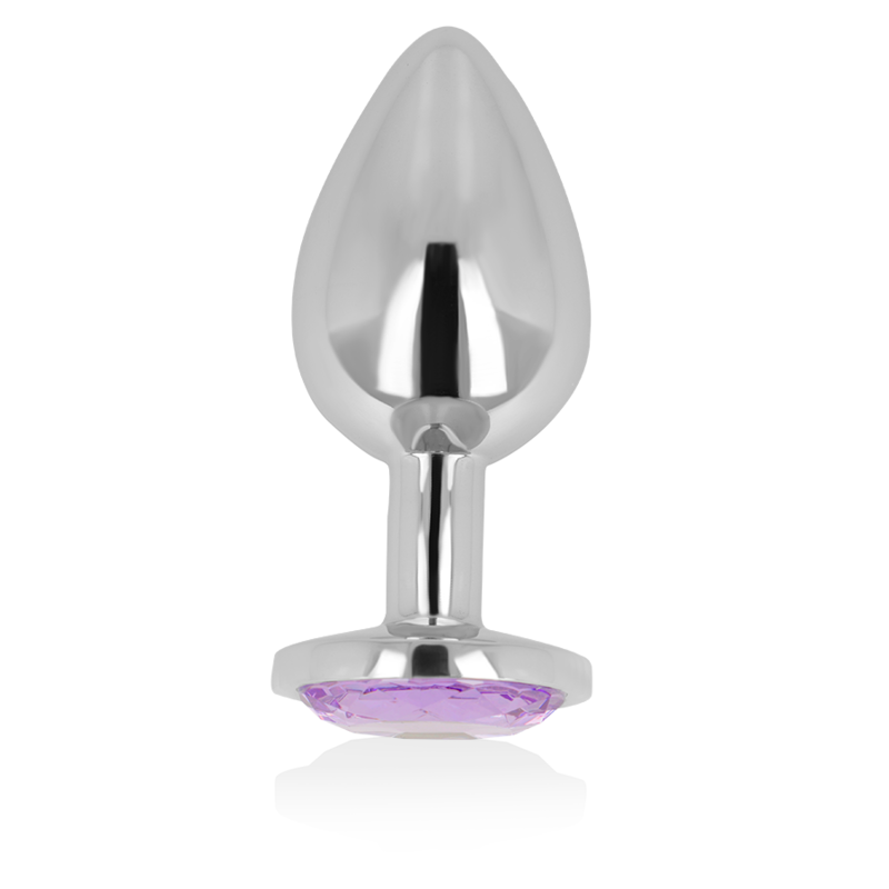Ohmama - Anal Plug With Violet Crystal 8 Cm