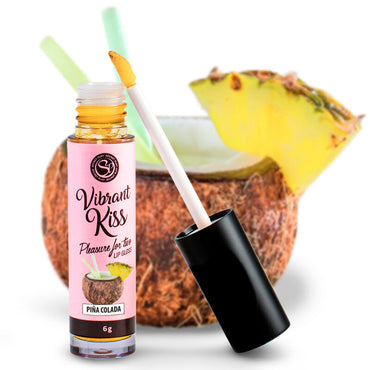 SECRETPLAY - Lip Gloss Vibrant Kiss – Piña Colada by DelighToys
