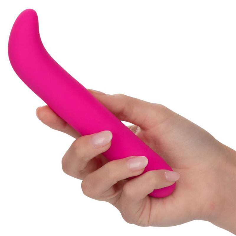 CalExotics Bliss G-spot Vibe offers 10 powerful speeds, curved soft tip, liquid silicone design, USB recharge, and memory chip for ultimate internal pleasure.5