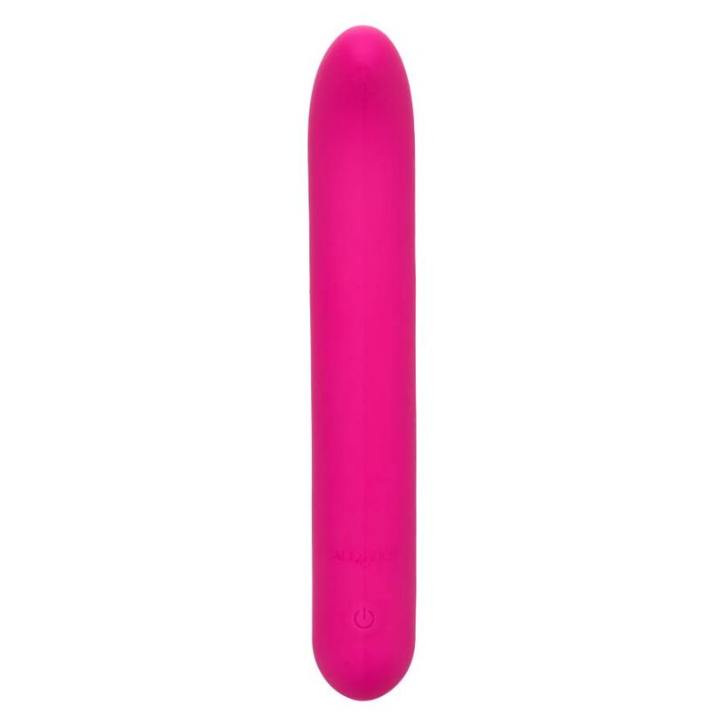 CalExotics Bliss G-spot Vibe offers 10 powerful speeds, curved soft tip, liquid silicone design, USB recharge, and memory chip for ultimate internal pleasure.7