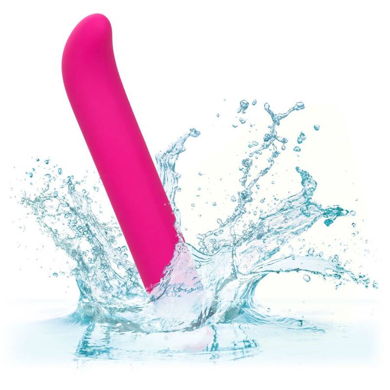 CalExotics Bliss G-spot Vibe offers 10 powerful speeds, curved soft tip, liquid silicone design, USB recharge, and memory chip for ultimate internal pleasure.6