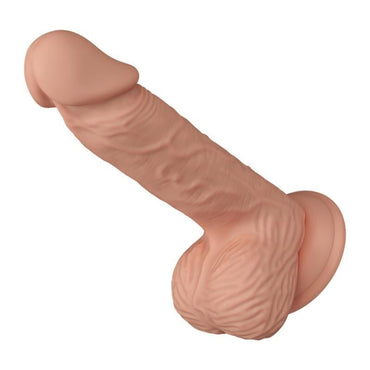 Baile Flexible Likelife Realistic Dildo offers lifelike texture, testicles, flexible shaft, and suction cup base for hands-free, stable penetration in multiple sizes.4