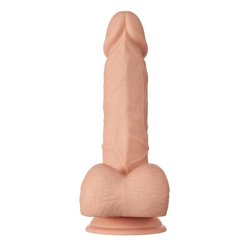 Baile Flexible Likelife Realistic Dildo offers lifelike texture, testicles, flexible shaft, and suction cup base for hands-free, stable penetration in multiple sizes.5