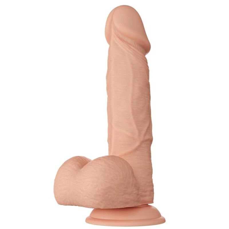 Baile Flexible Likelife Realistic Dildo offers lifelike texture, testicles, flexible shaft, and suction cup base for hands-free, stable penetration in multiple sizes.8
