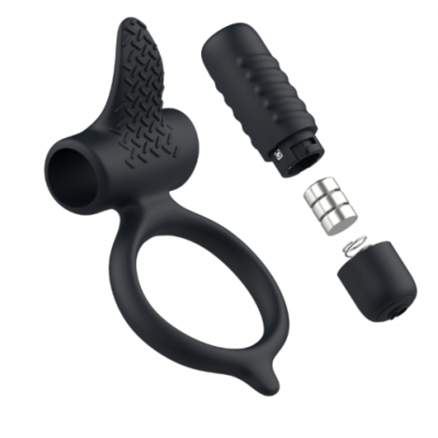 B Swish Bcharmed Vibrator Ring offers 5 vibration functions, silky silicone, and water resistance. Enhances erection, delays ejaculation, and excites both partners.6