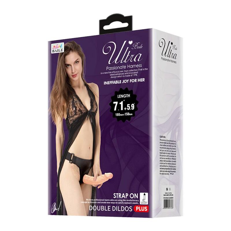 BAILE - Ultra Passionate Double – Ended Dildo Adjustable Harness by