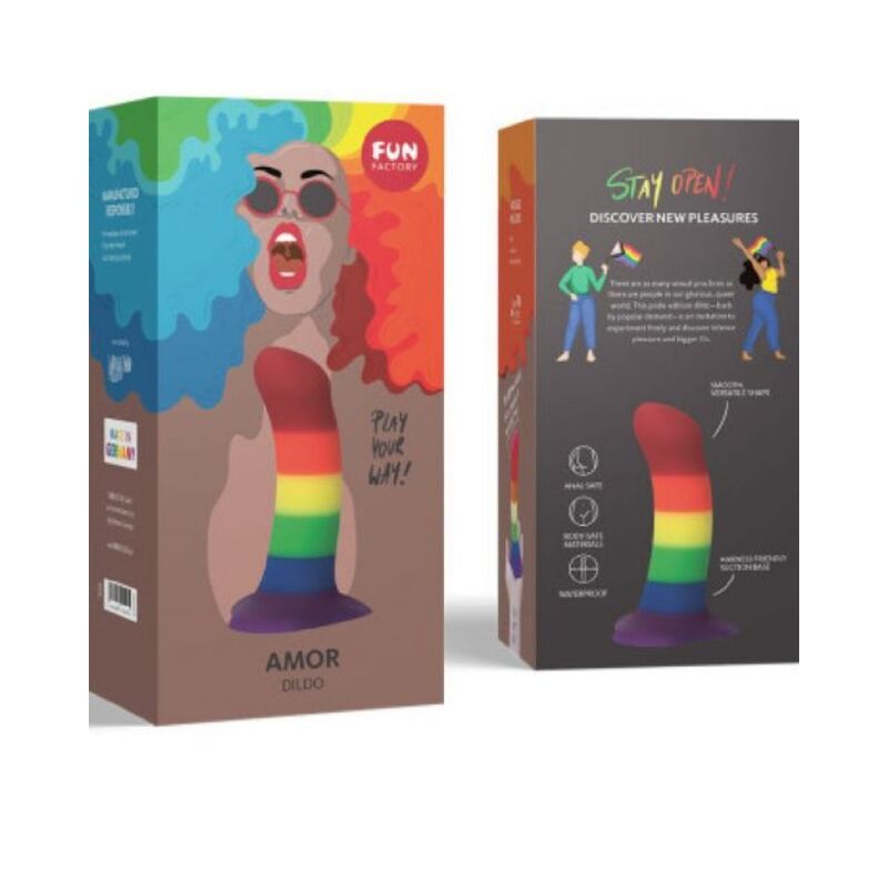 FUN FACTORY - DelighToys Fun Factory Amor Rainbow – Medical – Grade Silicone Dildo