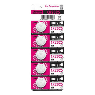 MAXELL - Lithium Battery CR2025 3V – Pack of 5