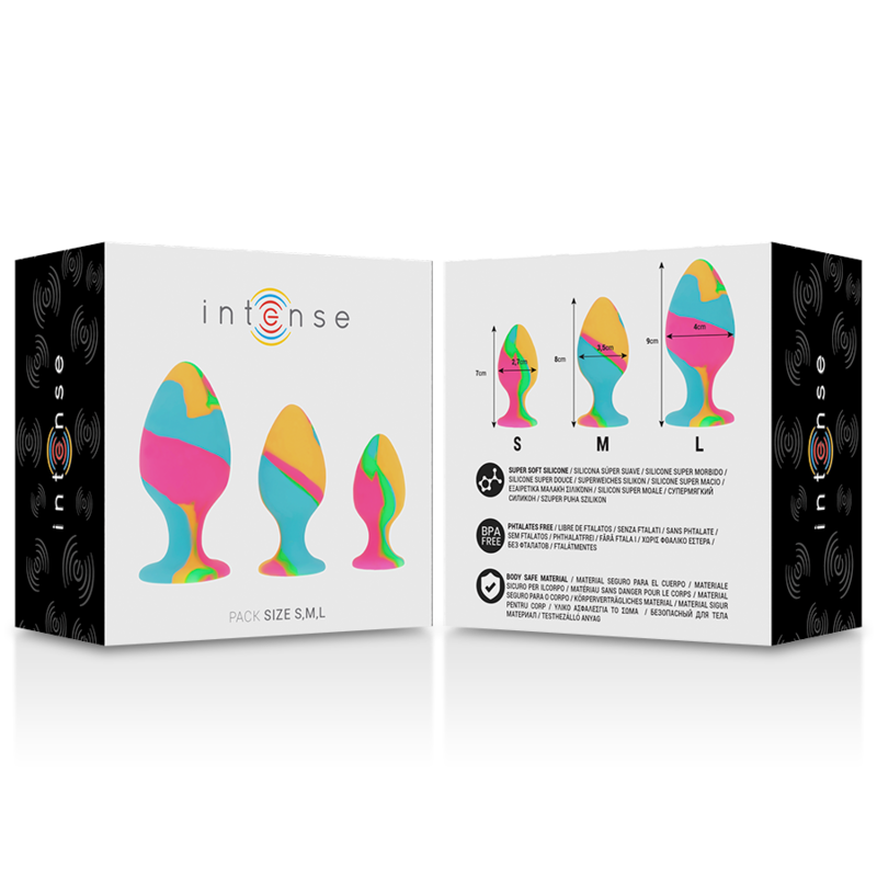 INTENSE - ™ Multicolor Silicone Plug Set by DelighToys