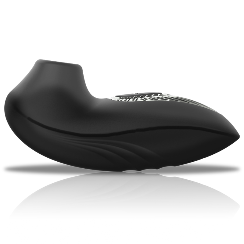 Experience intense clitoral stimulation with the Black Silver Drake Clitoral Suction Stimulator. 10 suction modes, ergonomic design, waterproof, and USB rechargeable.4