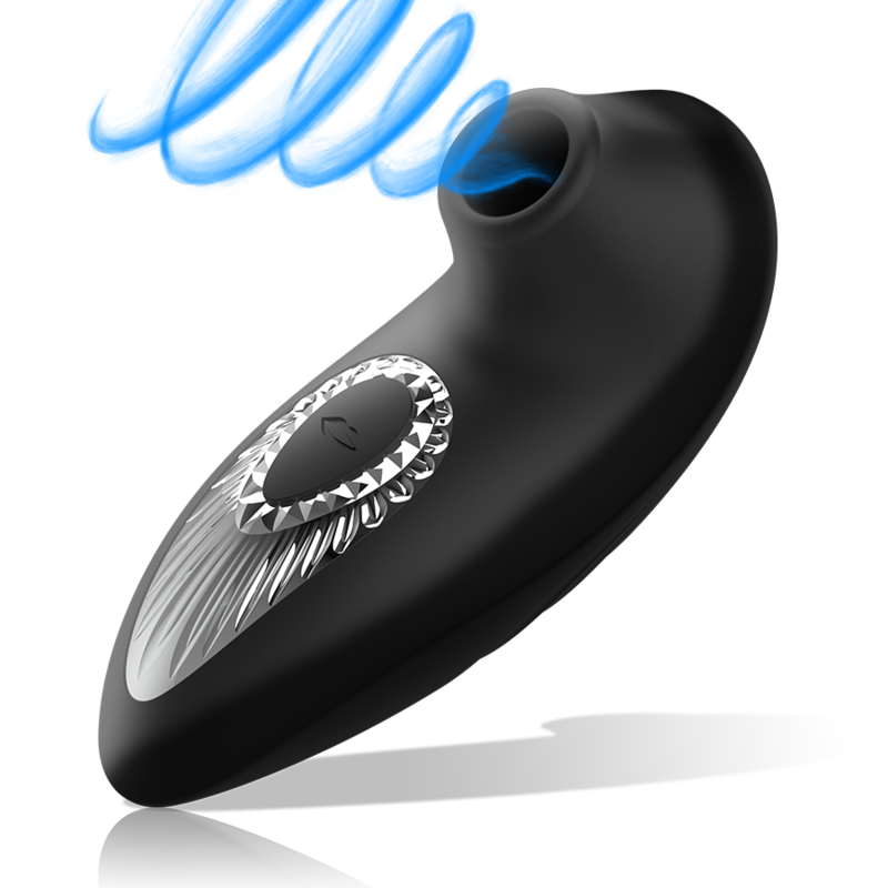 Experience intense clitoral stimulation with the Black Silver Drake Clitoral Suction Stimulator. 10 suction modes, ergonomic design, waterproof, and USB rechargeable.3