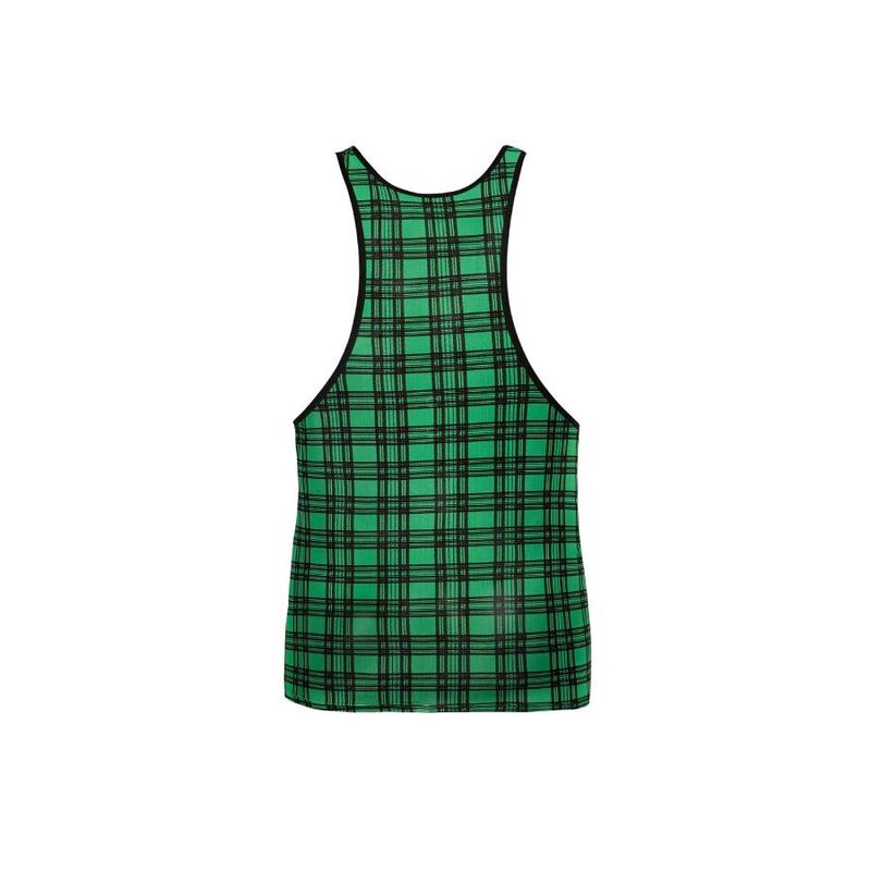 Anais Men Magic Top soft body-hugging lycra men's lingerie top with checkered pattern3