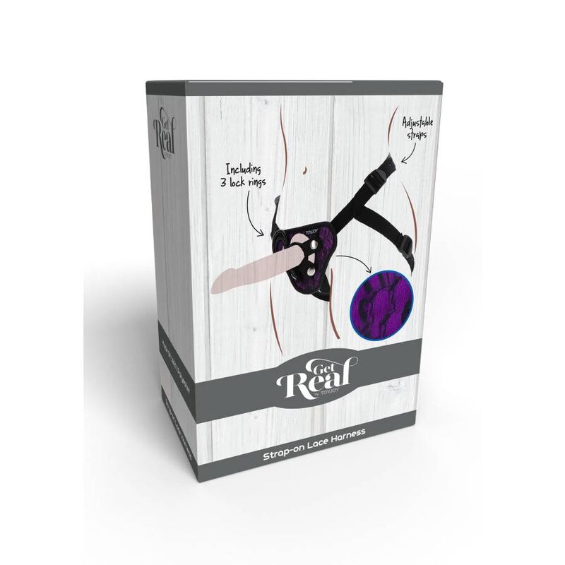 Get Real - Strap-On Lace Harness Purple