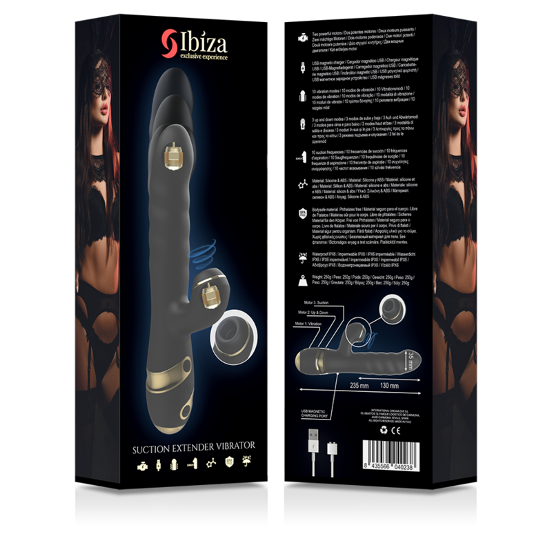 IBIZA - Up & Down Vibrator with Clitoral Suction by DelighToys