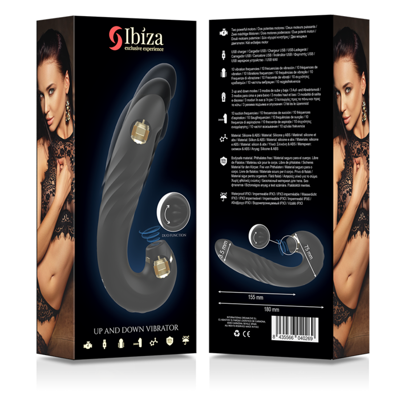 IBIZA - Up & Down Vibrator with Clitoral Stimulator by DelighToys