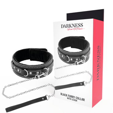 DARKNESS - Premium Leather Posture Collar Leash by DelighToys
