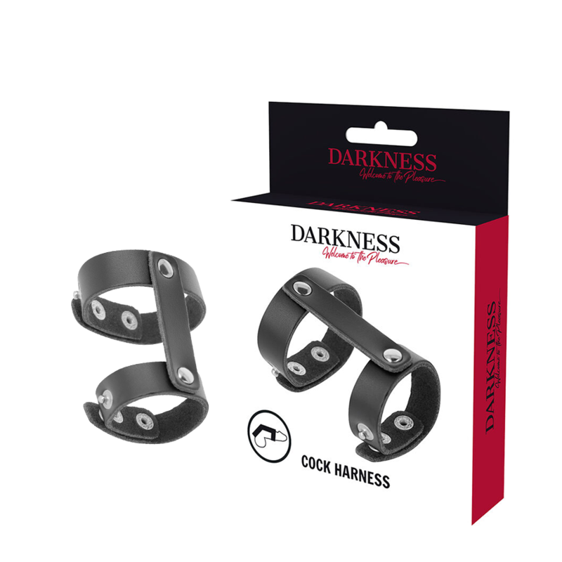 DARKNESS - Adjustable Leather Ring Penis and Testicles