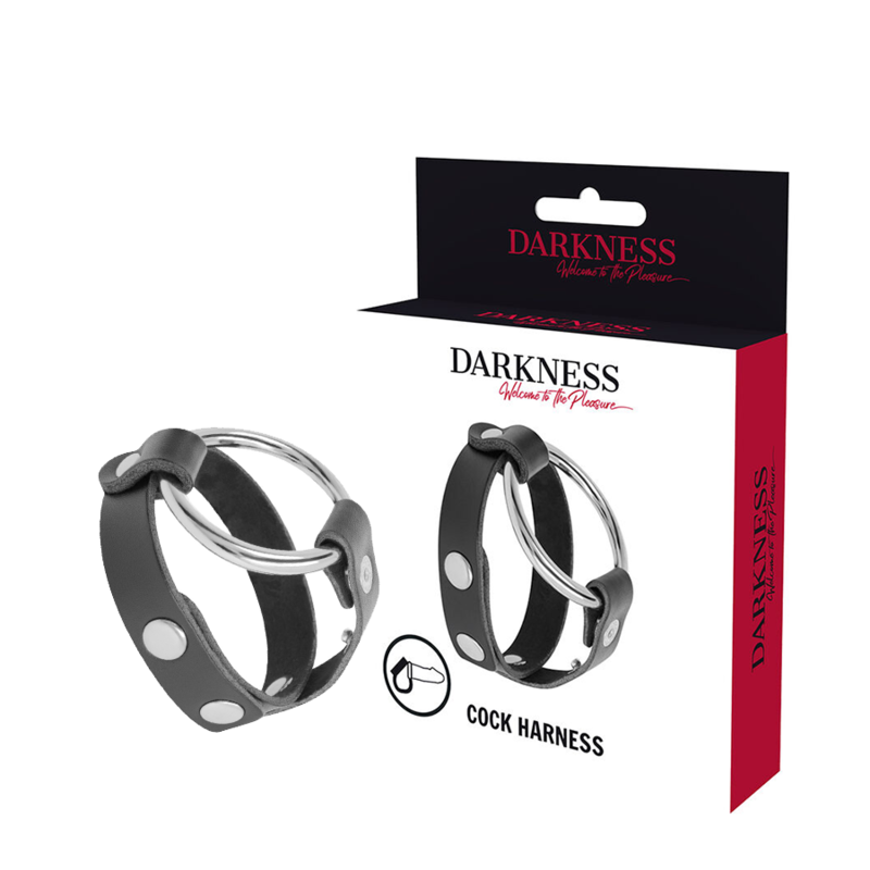 DARKNESS - Adjustable Penis and Testicle Ring by DelighToys