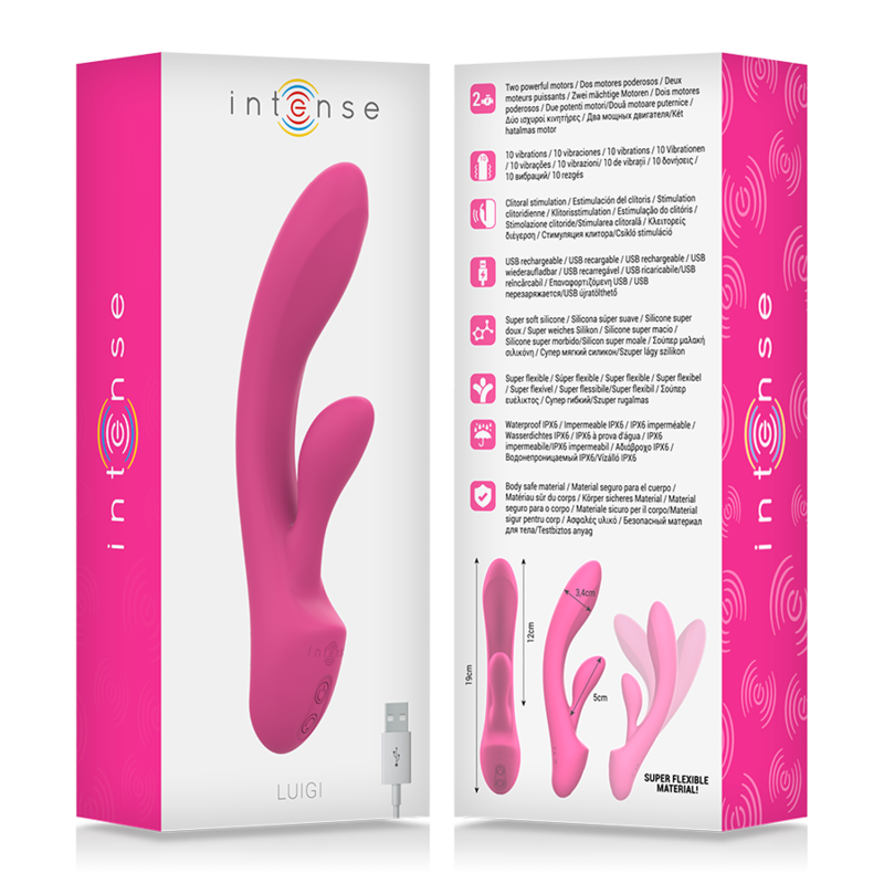 Intense - Luigi Rabbit Vibrator Pink Liquid Silicone