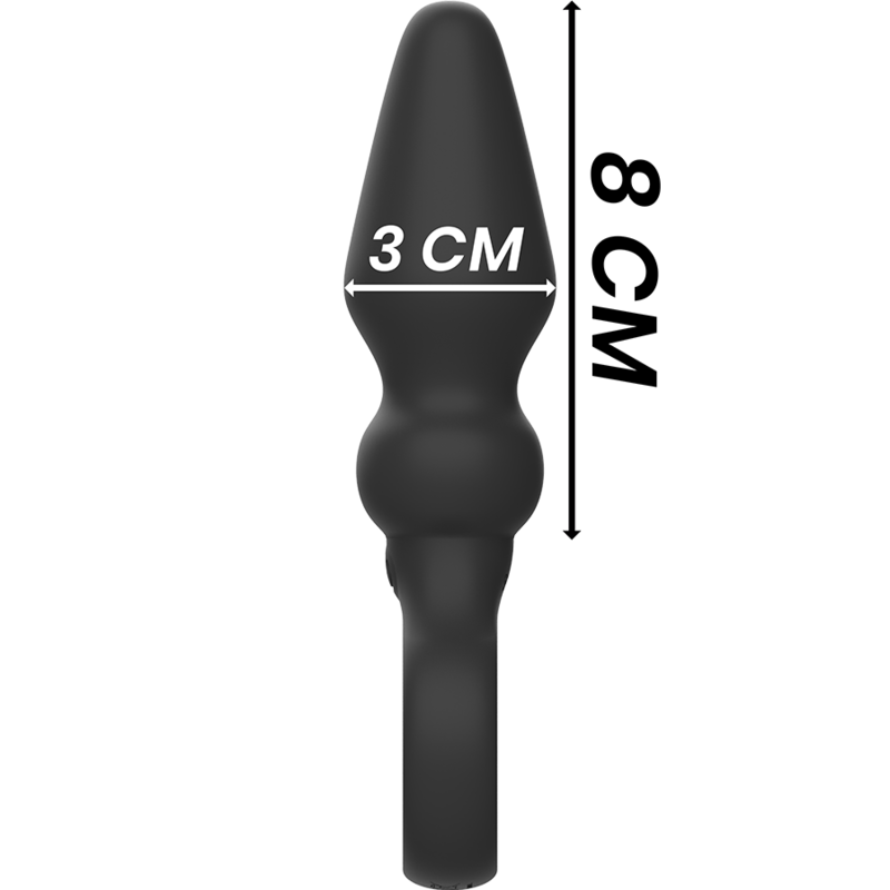 BLACK&SILVER - DelighToys Black&Silver Ozzy Silicone Anal Plug