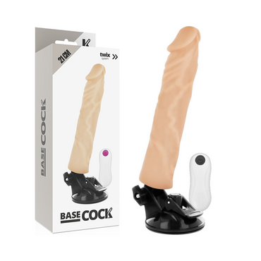 Basecock - Realistic Vibrator Remote Control Flesh 21 Cm -O- 4 Cm
