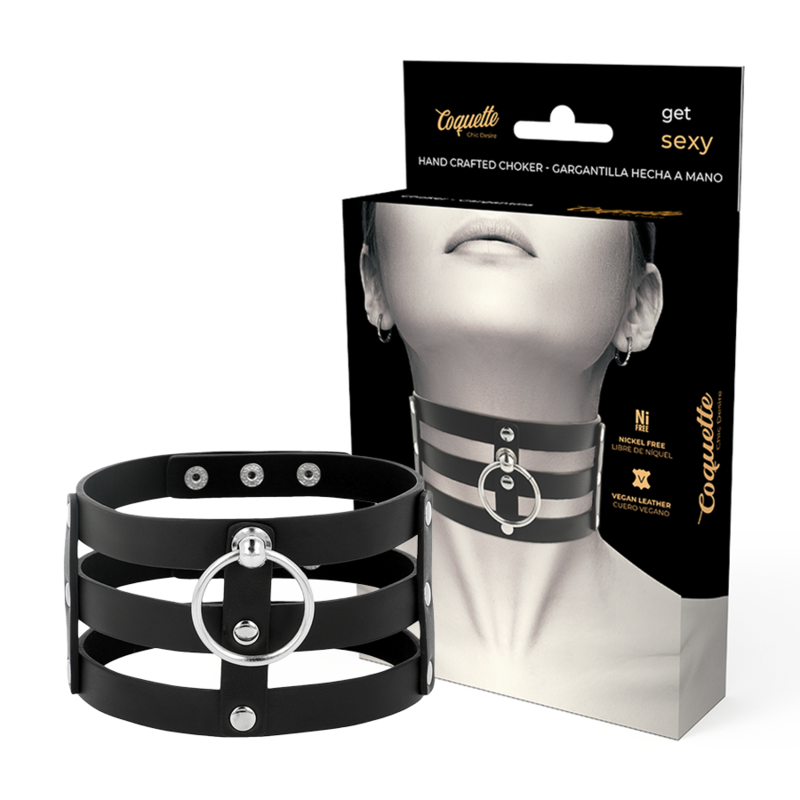 DelighToys - Coquette – Chic Desire Vegan Leather Adjustable Choker