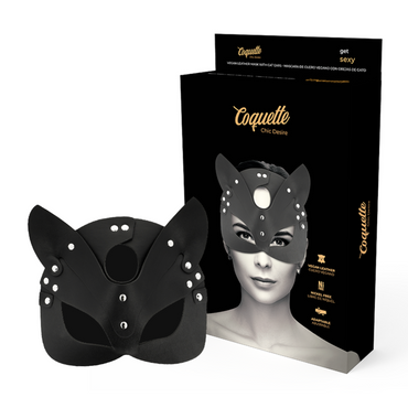 COQUETTE CHIC DESIRE - Vegan Leather Mask Cat Ears by DelighToys