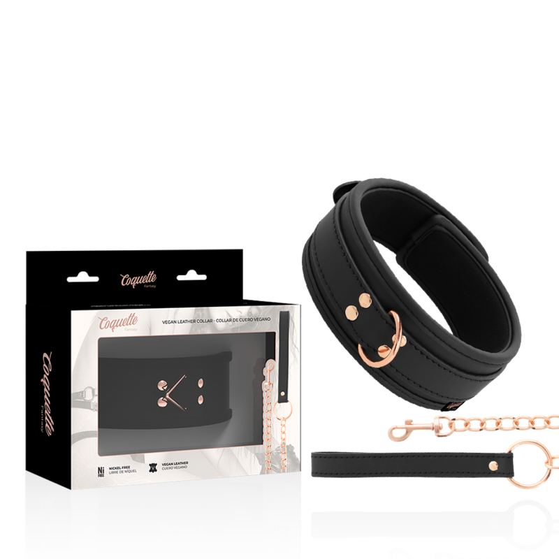 COQUETTE CHIC DESIRE - Vegan Leather Fantasy Necklace with Neoprene